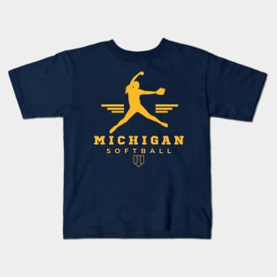 Michigan Wolverines Softball Kids T-Shirt